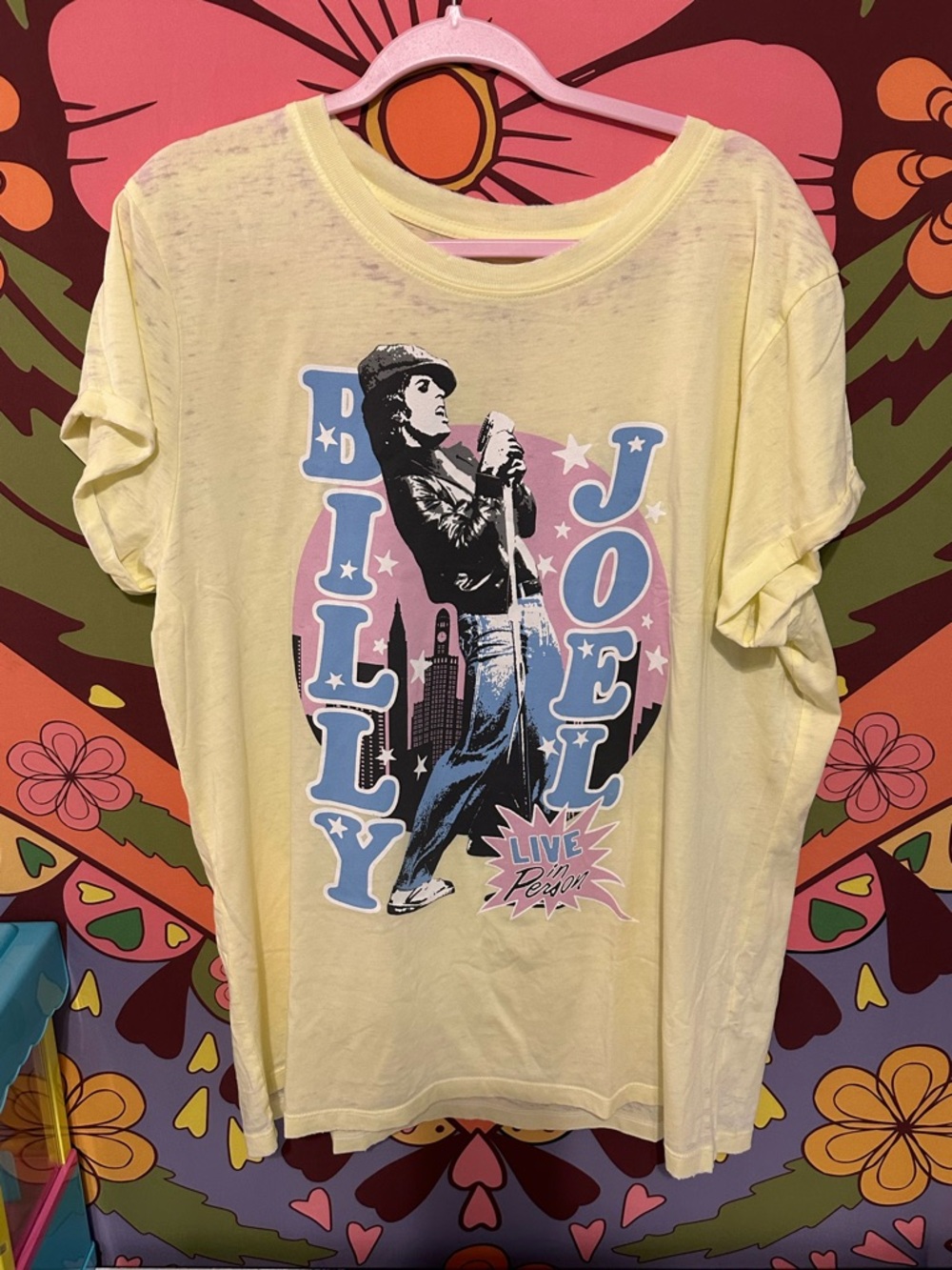 Recycled Karma Billy Joel Burnout Style Band Tee NWOT